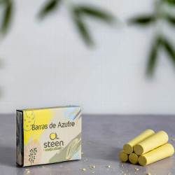 Un producto 100% mineral, se elaboran a partir de azufre en polvo extraído del fondo marino o volcánico.

Las barras de azufr