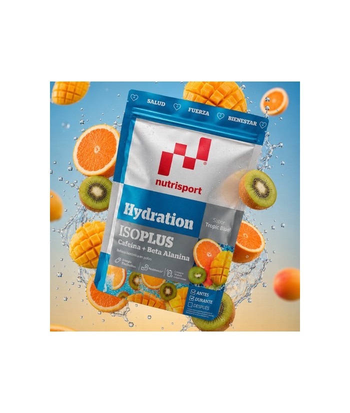 HYDRATION ISOPLUS POWDER B-ALANINA + CAFEÍNA
Es una bebida isotónica avanzada formulada para deportistas que buscan rendimient