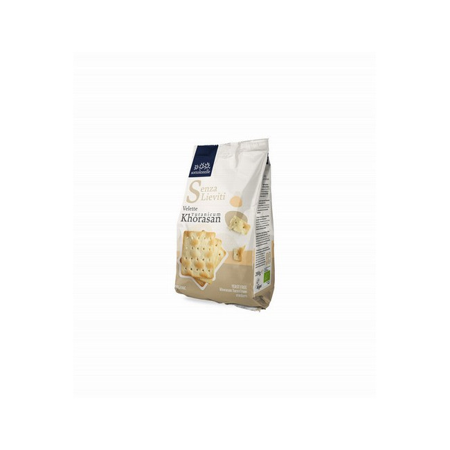 Ingredientes: harina de TRIGO khorasan (triticum turanicum)*, aceite de oliva virgen extra* 8%, sal, aroma natural de oliva. *D