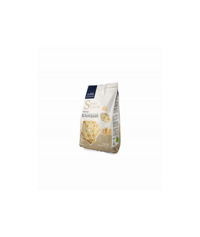 Ingredientes: harina de TRIGO khorasan (triticum turanicum)*, aceite de oliva virgen extra* 8%, sal, aroma natural de oliva. *D