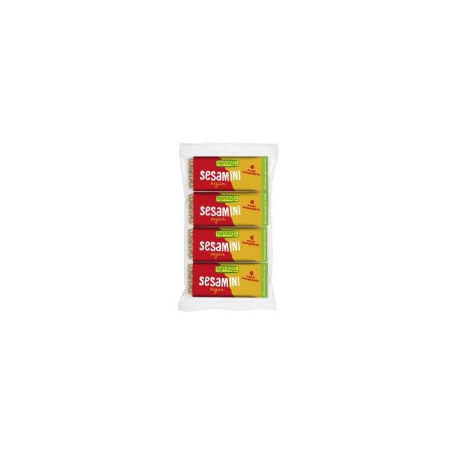 
Barrita Sesamini Rapunzel 4 x 27 g
Ingredientes: SÉSAMO* 50%, sirope de arroz*, azúcar integral de caña*, azúcar de caña*.

