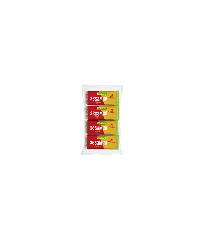 
Barrita Sesamini Rapunzel 4 x 27 g
Ingredientes: SÉSAMO* 50%, sirope de arroz*, azúcar integral de caña*, azúcar de caña*.
