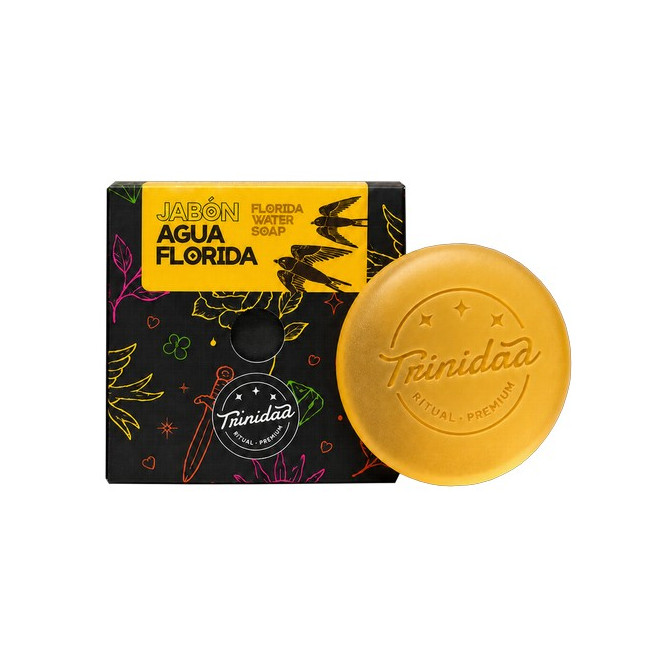 Jabón facial artesanal elaborado con base de glicerina y esencia de Agua Florida, ideal para una limpieza diaria suave, fresca 
