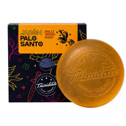 Jabón facial artesanal elaborado con base de glicerina y esencia de Palo Santo, ideal para una limpieza diaria suave, respetuos