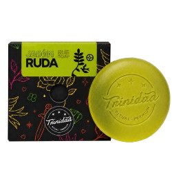 abón facial artesanal elaborado con base de glicerina y esencia de planta de ruda, ideal para una limpieza diaria suave, fresca