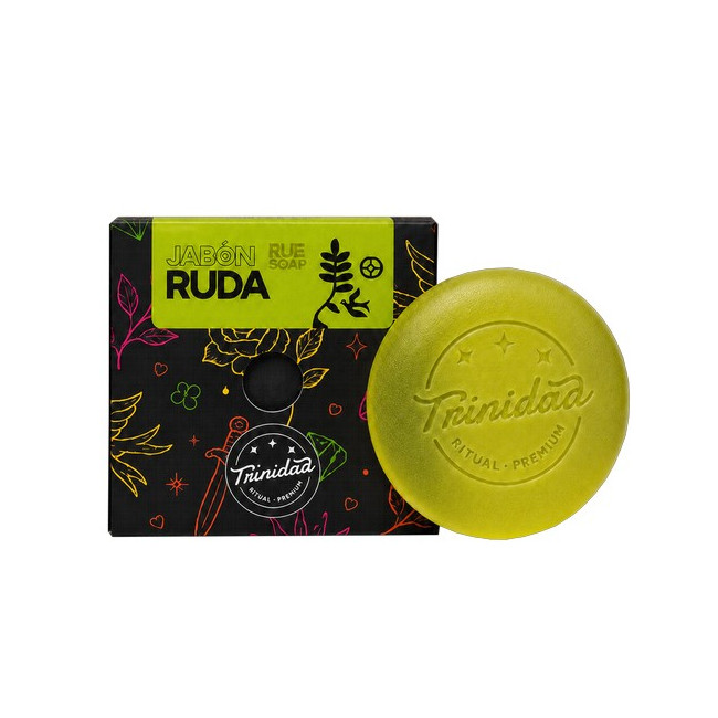 abón facial artesanal elaborado con base de glicerina y esencia de planta de ruda, ideal para una limpieza diaria suave, fresca