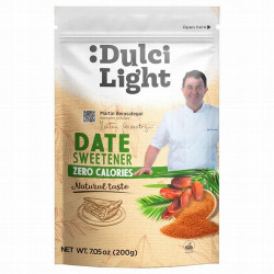 El Edulcorante Dátil Zero de Dulcilight combina eritritol y extracto de dátiles 100% naturales para ofrecer un edulcorante con 