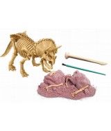 Conviértete en un paleontólogo. Excava y reconstruye el esqueleto de un TRICERATOPS que esta enterrado en un bloque de tierra s