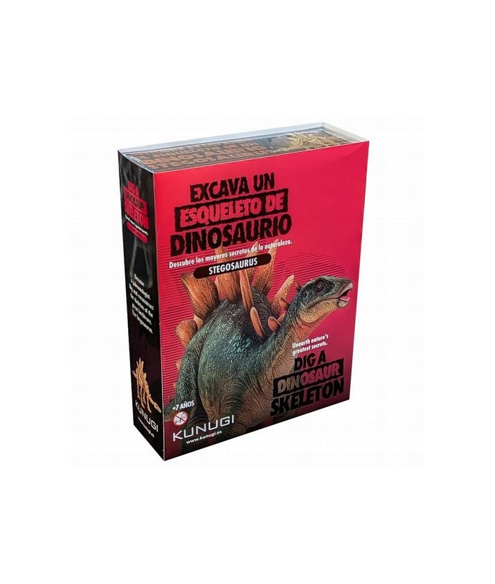 Conviértete en un paleontólogo. Excava y reconstruye el esqueleto de un STEGOSAURUS que esta enterrado en un bloque de tierra s