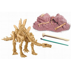 Conviértete en un paleontólogo. Excava y reconstruye el esqueleto de un STEGOSAURUS que esta enterrado en un bloque de tierra s