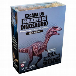 Conviértete en un paleontólogo. Excava y reconstruye el esqueleto de un VELOCIRAPTOR que esta enterrado en un bloque de tierra 