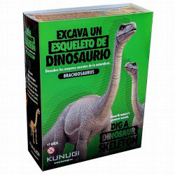 Conviértete en un paleontólogo. Excava y reconstruye el esqueleto de un BRACHIOSAURUS que esta enterrado en un bloque de tierra