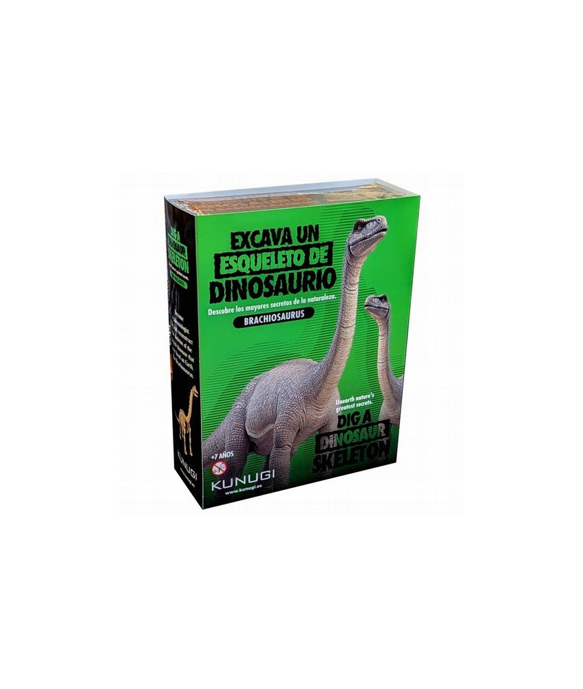 Conviértete en un paleontólogo. Excava y reconstruye el esqueleto de un BRACHIOSAURUS que esta enterrado en un bloque de tierra