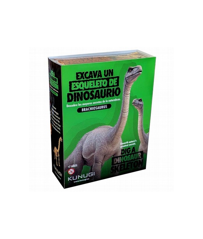 Conviértete en un paleontólogo. Excava y reconstruye el esqueleto de un BRACHIOSAURUS que esta enterrado en un bloque de tierra