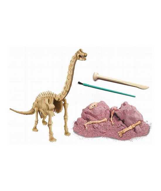 Conviértete en un paleontólogo. Excava y reconstruye el esqueleto de un BRACHIOSAURUS que esta enterrado en un bloque de tierra