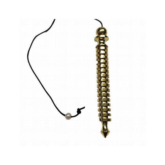 16 baterías Golden Pendulum con testigo. En hilo adornado con perlas decorativas.

Tamaño del péndulo: 10 cm

Tamaño del pé