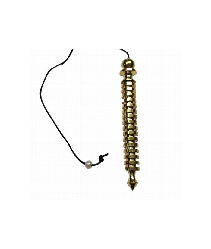 16 baterías Golden Pendulum con testigo. En hilo adornado con perlas decorativas.

Tamaño del péndulo: 10 cm

Tamaño del pé