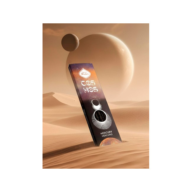 7 inciensos cosmos, cada uno vinculado a un planeta y su poder único. Con aromas especiales, equilibran y potencian tus energía