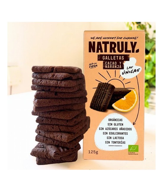 NY.GALLETA CACAO NARANJA SINGLU BIO 125 GR.