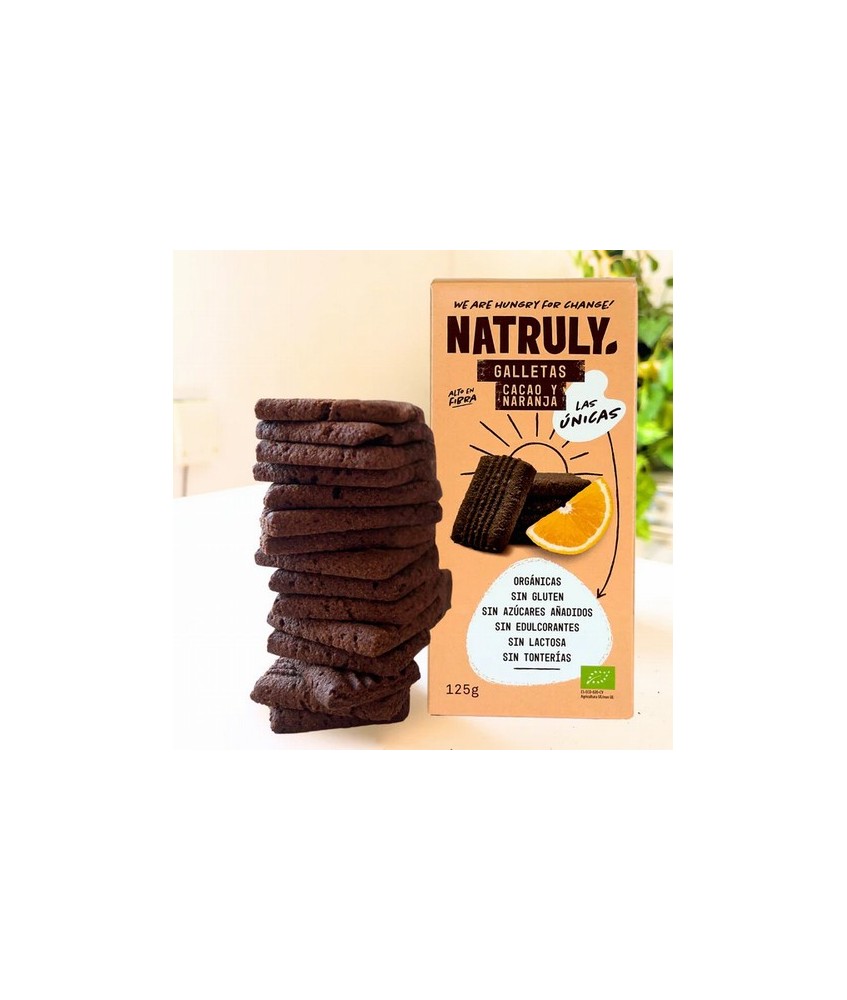 NY.GALLETA CACAO NARANJA SINGLU BIO 125 GR.