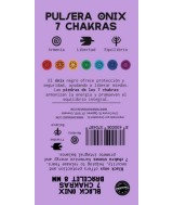 TRI.PULSERA ONIX CHAKRAS 8 MM.