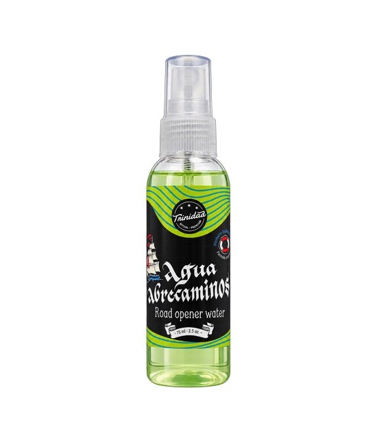 Agua Abrecaminos en presentación de 75ml, ideal para quienes buscan una opción ligera y portátil. elaborada a base de agua, alc
