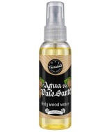 Agua de Palo Santo en presentación de 75ml, ideal para quienes buscan una opción ligera y portátil. elaborada a base de agua, a