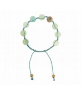 TZ.PULSERA MALA SHAMBALA AMAZONITA MATE