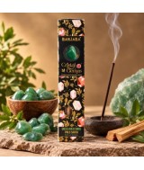 Incienso Banjara Crystal Gems Aventurina Verde  Palo Santo
Descubre el Incienso Cristal Gemas Aventurina Verde Banjara, una o