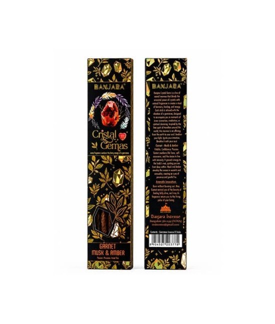 IN.BANJARA CRISTAL GEMAS GRANATE AMBAR ALMIZCLE 25 GR.