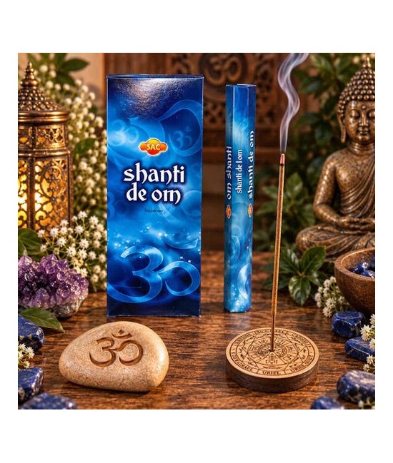 Incienso om shanti sac, una sutil vibración para inducir a la meditación. Incienso muy agradable para oficinas y terapeutas. Un