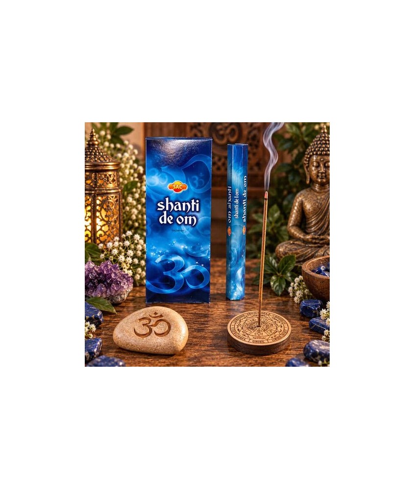 Incienso om shanti sac, una sutil vibración para inducir a la meditación. Incienso muy agradable para oficinas y terapeutas. Un