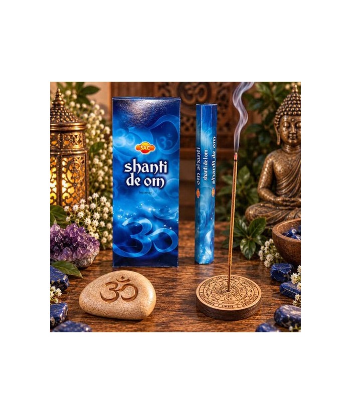 Incienso om shanti sac, una sutil vibración para inducir a la meditación. Incienso muy agradable para oficinas y terapeutas. Un