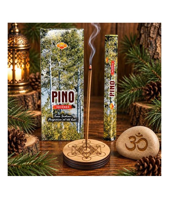 Fabricado con Resinas de Pino elaborado con aceites esenciales. Sus efectos : aroma fresco de un bosque de coníferas, balsámico