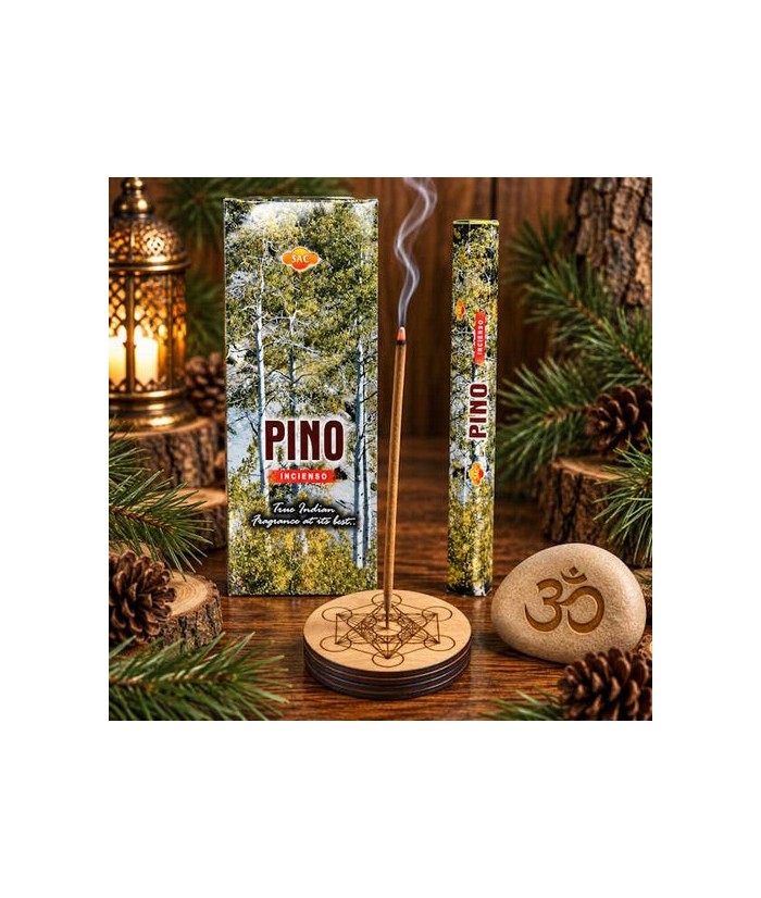 Fabricado con Resinas de Pino elaborado con aceites esenciales. Sus efectos : aroma fresco de un bosque de coníferas, balsámico