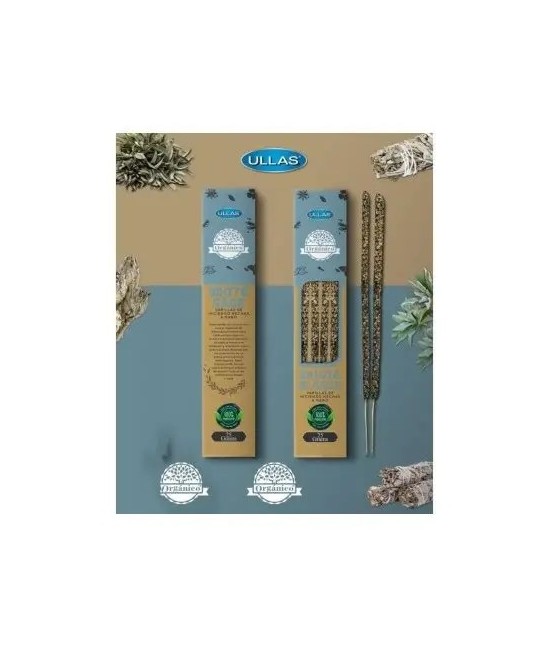 El incienso natural de PALO SANTO SALVIA BLANCA TWIN FRAGANCES DE de ULLAS se elabora con materias primas directamente extraída