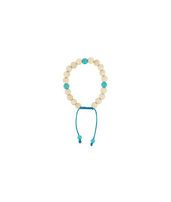 TZ.PULSERA MALA MADERA BLANCO