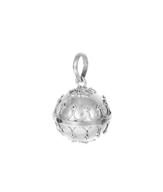 MS.AMULETO LLAMADOR ANGELES LABRADO PLATA 14 MM.