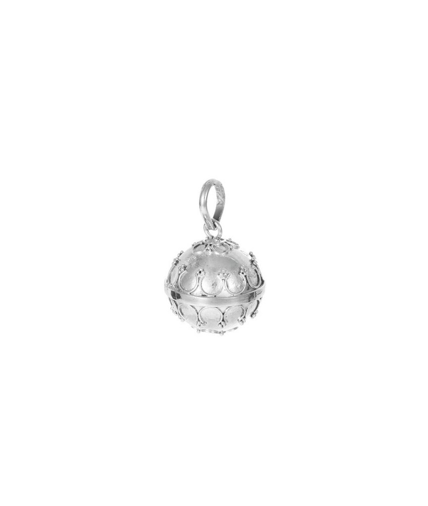 MS.AMULETO LLAMADOR ANGELES LABRADO PLATA 14 MM.