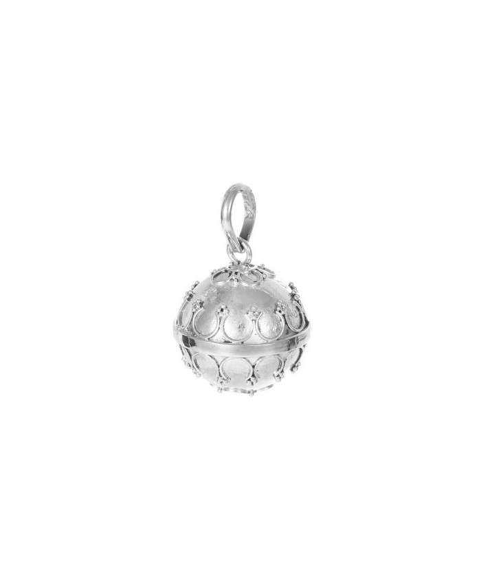 MS.AMULETO LLAMADOR ANGELES LABRADO PLATA 14 MM.
