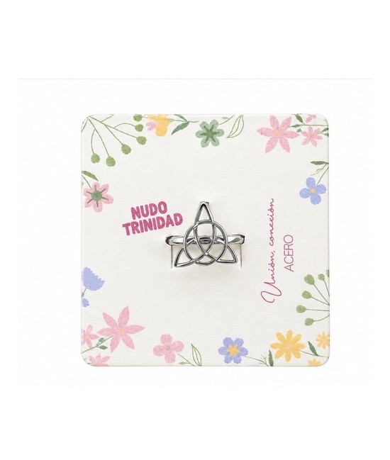 MS.ANILLO NUDO TRINIDAD ACERO PLATEADO