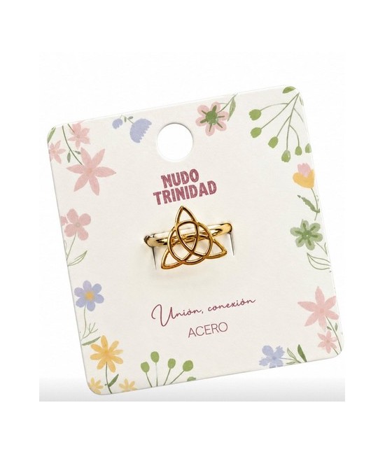 MS.ANILLO NUDO TRINIDAD ACERO DORADO