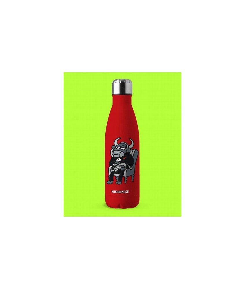 Botella de acero inoxidable 0,50l The Bullfather. Para el trabajo, el gimnasio, un paseo? Es perfecta para todo pero no olvides