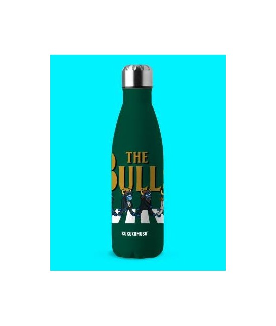 Botella de acero inoxidable 0,50l The Bulls. Esta botella es tan divertida que te recomendamos no la pierdas de vista.