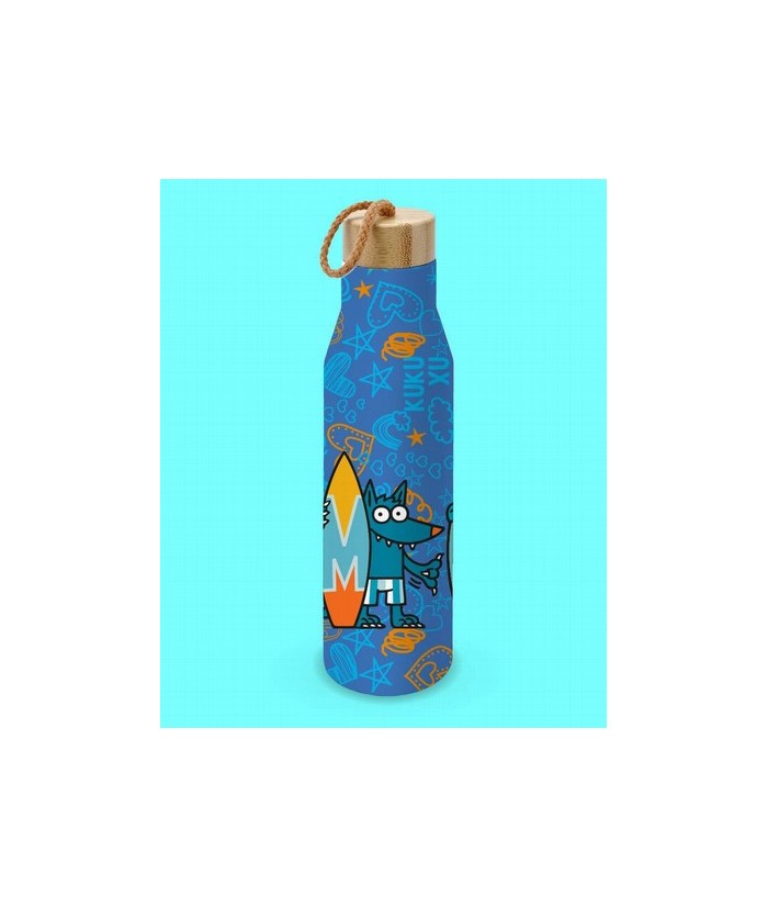 Botella de acero inoxidable 0,50l Wolf Surf. Para el trabajo, el gimnasio, un paseo? Es perfecta para todo pero no olvides llen