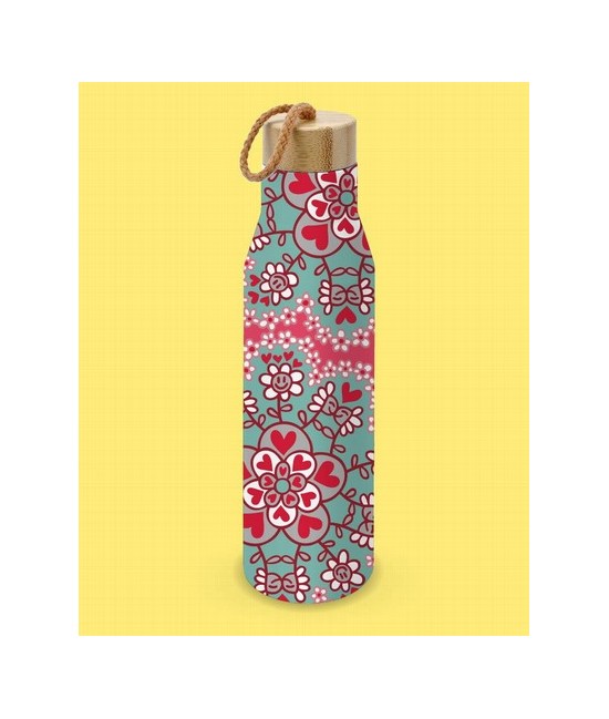 Botella de acero inoxidable 0,50l Botanika. Esta botella es tan divertida que te recomendamos no la pierdas de vista.