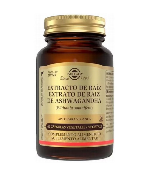 La Ashwagandha de Solgar Extracto de Raíz es una de las fórmulas de la gama de productos herbarios de mayor calidad que contien