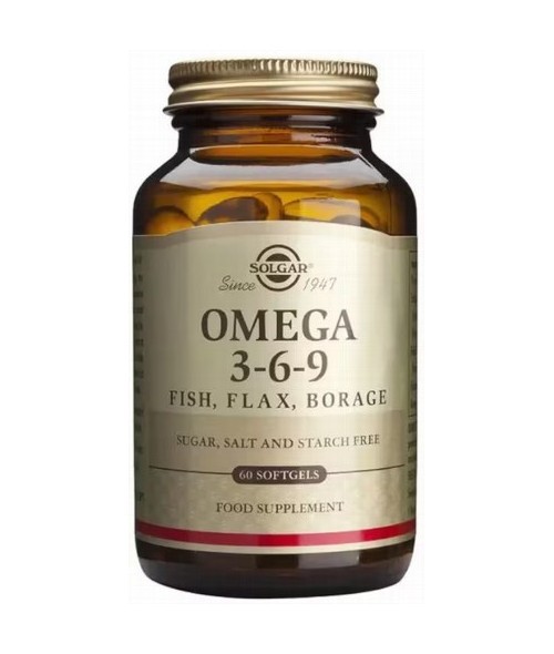 Omega 3-6-9 de Solgar® es una combinación excelente de ácidos grasos omega 3, omega 6 y omega 9. Estos ácidos grasos  se obtien