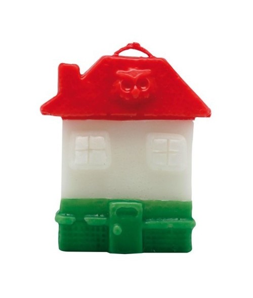 Vela Casita San Jorge 12 cm (Rojo-Blanco-Verde)