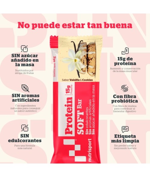 NS.PROTEICA SOFT VAINILLA COOKIES 25 BARRITAS NEW